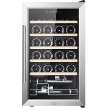 Cecotec Getränkekühlschrank - 24 Flaschen Bolero GrandSommelier 2450 Inox Compressor. Einstellbare Temperatur von 5-18°C, Hohe Leistung, Leiser Betrieb und vibrationsfrei