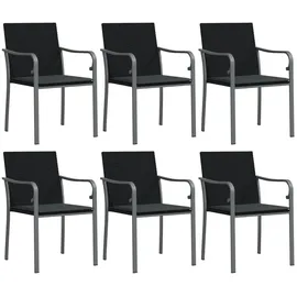 vidaXL Gartenstuhl 56 x 59 x 84 cm schwarz 6 St.