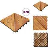 Terrassenfliesen 20 Stk. Weiß 30x30 Cm Massivholz Akazie - Terrasse - Gartenmöbel - Holzterrasse - Akazienholz - Outdoor Dekoration