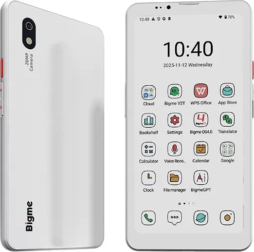 Bigme HiBreak Pro Farbdisplay, 6,13 Zoll E-Ink E-Book-Reader, Android 14, 8 GB RAM + 256 GB Speicher, 5 MP/20 MP Kamera, Augenfreundlicher E-Paper-Reader