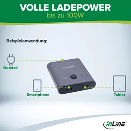 InLine USB-C Switch, bidirektionaler Umschalter, 8K, 10Gb/s, 100W