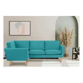 Konsimo Ecksofa Tagio ¦ türkis/petrol ¦ Maße (cm): B: 220 H: 80