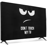 kwmobile 40" TV Abdeckung Indoor - Fernseher Hülle Bildschirmschutz Abdeckung - TV Bildschirm Staubschutzhülle - Fernsehabdeckung - Weiß Schwarz
