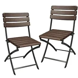 Garden Pleasure Gartenstühle TABORA braun, Metall, 2 St.