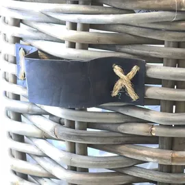 Van der Leeden Rattan Übertopf Ø 50 x 45 cm Grau