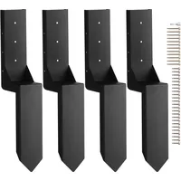 Vevor Zaunpfosten 8,9 x 8,9 cm Schwarz