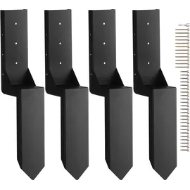 Vevor Zaunpfosten 8,9 x 8,9 cm Schwarz