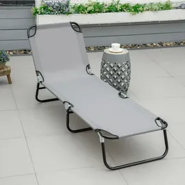 modfu Sonnenliege 188 x 56 x 28 cm Grau