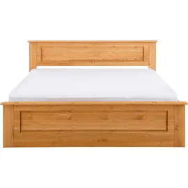 otto home Massivholzbett "Madrid, Landhausstil, hohe Belastbarkeit", beige (gelaugt geölt), B:192cm L:208cm, Betten, aus FSC®-zertifizierter Kiefer, INKLUSIVE Rollrost, Kassettenoptik