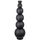 Casablanca modernes Design Casablanca Deko Vase groß Bodenvase - Moderne Vase XL aus Eisen - Wohnzimmer Dekoration Vase für Pampasgras Blumen - Farbe: Schwarz Höhe 76 cm