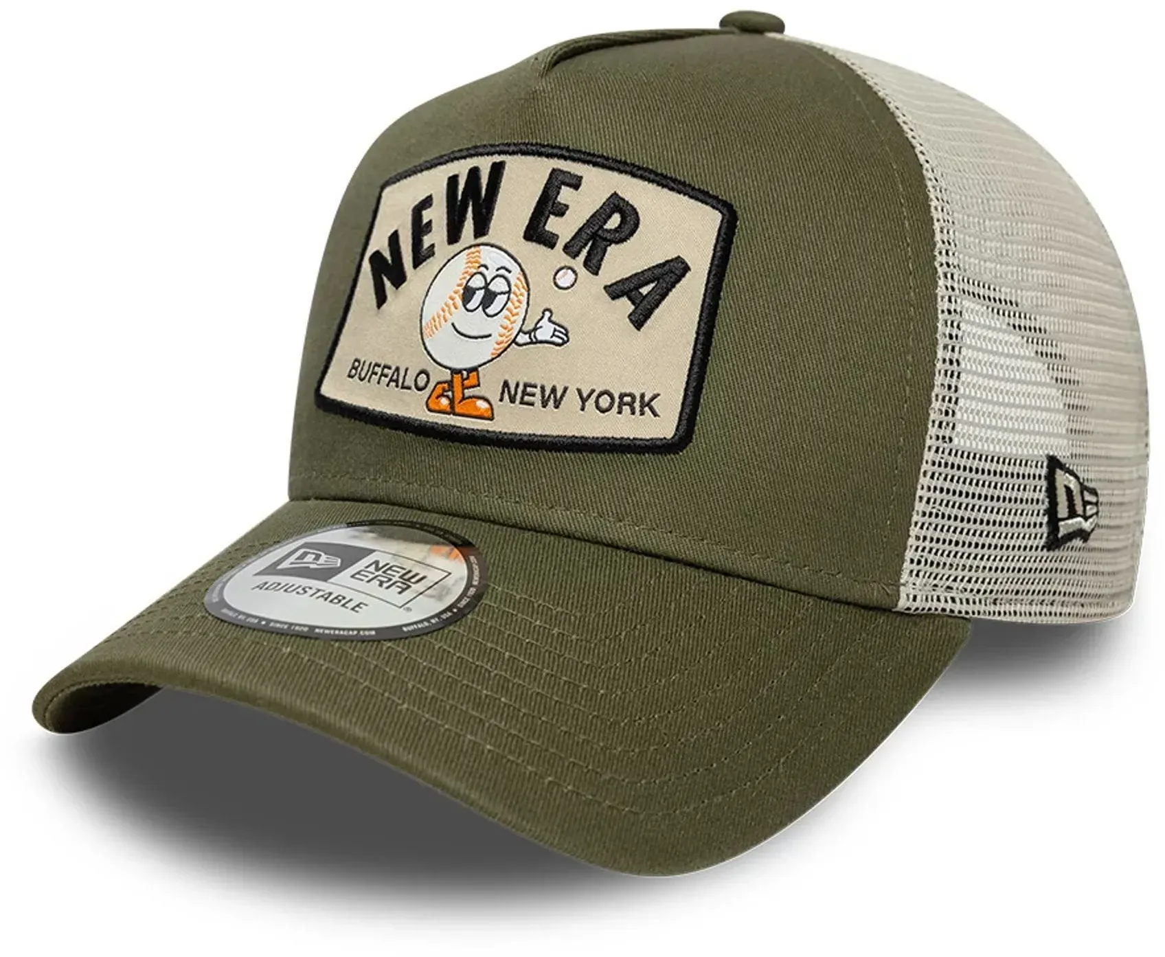 NEW ERA NE SUMMER PATCH TRUCKER Kappe oliv-grün/beige - STK