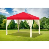 Gartenpavillon 3x4m PVC Rot Partyzelt Wasserdicht Eventzelt Gazebo Festzelt