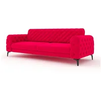 Möbeldreams Chesterfield-Sofa Arizona Sofa Chesterfield mit Schlaffunktion rot