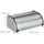 Relaxdays Brotkasten Edelstahl, Kleine Brotbox, Brot frisch halten, flach und Platz, 20,5 x 13,5 cm