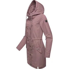 Ragwear Damen, Übergangsjacke leichte Jacke lang mit Kapuze Canny Mauve24 Gr. M - M