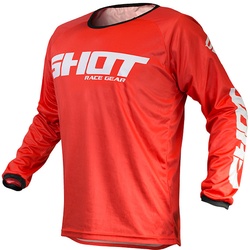 Shot Draw Motocross Jersey, rot, Größe 3XL für Männer