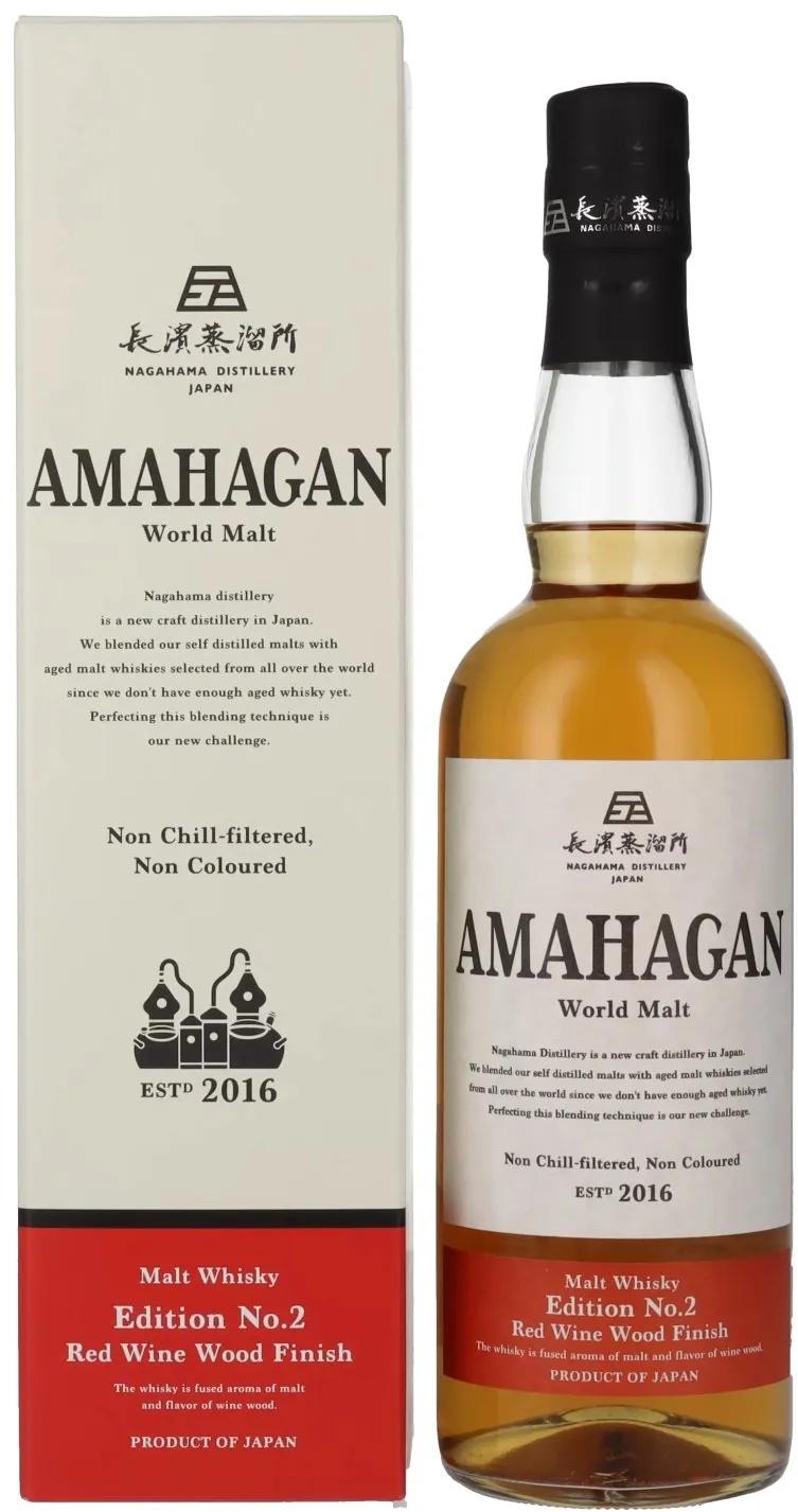 Amahagan World Malt Whisky Edition No.2 RED WINE WOOD Finish 47% Vol. 0,7l in Geschenkbox