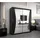 abiks möbel Schwebetürenschrank MONACO 180 x 200 x 62 cm Schwarz