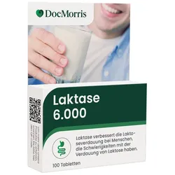 DocMorris Lactase 6000 FCC - Enzym-Tabletten zur Unterstützung bei Laktoseintoleranz, 100 St