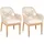 Proregal Gartenstuhl 58 x 59 x 85 cm beige 2 St.