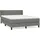vidaXL Boxspringbett 140 x 200 cm Dunkelgrau