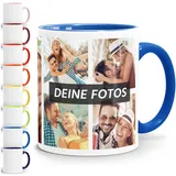 SpecialMe® Tasse personalisiert Fotocollage Fototasse 9 Fotos persönliches Foto-Geschenk Kaffeetasse Bild selbst gestalten Weiss-innen-royal standard