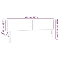 VidaXL LED Kopfteil Dunkelgrün 160x5x78/88 cm Samt