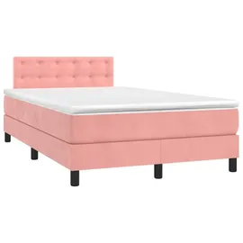 vidaXL Boxspringbett 120 x 200 cm Rosa