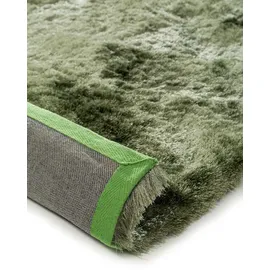 benuta Nest Hochflorteppich Grün, Textil, Beton Optik, Rechteckig, 140x200 cm wasserabweisend, Teppiche - Böden, Teppiche, Hochflorteppiche - Shaggys