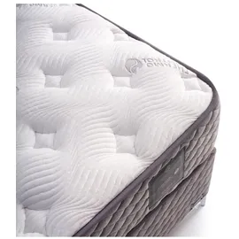 Bambi Thermo Control Boxspringbett-Set PCM-Technologie Temperatur 29cm H3 – Anthrazit / 140 / 200 - Grau