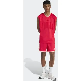 adidas Shorts ADIDAS SPORTSWEAR "STADIUM MESH", Herren, Gr. M, N-Gr, pure ruby, crystal linen, sanftes weiß, normal, gr., Obermaterial: 100% Polyester, Hosen Shorts