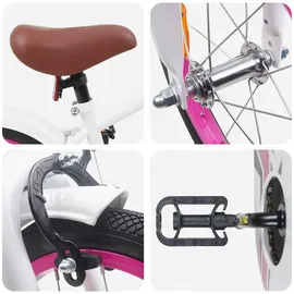 vidaXL Kinderfahrrad 14 Zoll RH 0 cm weiß