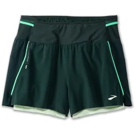 Brooks Damen High Point 3" 2-in-1 Short 2.0 grün