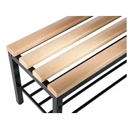 C+P Garderobenbank Basic 150 x 50 x 40 cm buche / anthrazit