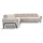 beautysofa Eckcouch Polyester 295 cm 3-Sitzer Beige