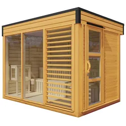 Wolff Finnhaus Saunahaus Paradiso 3x2 (1-Raum) kiefer