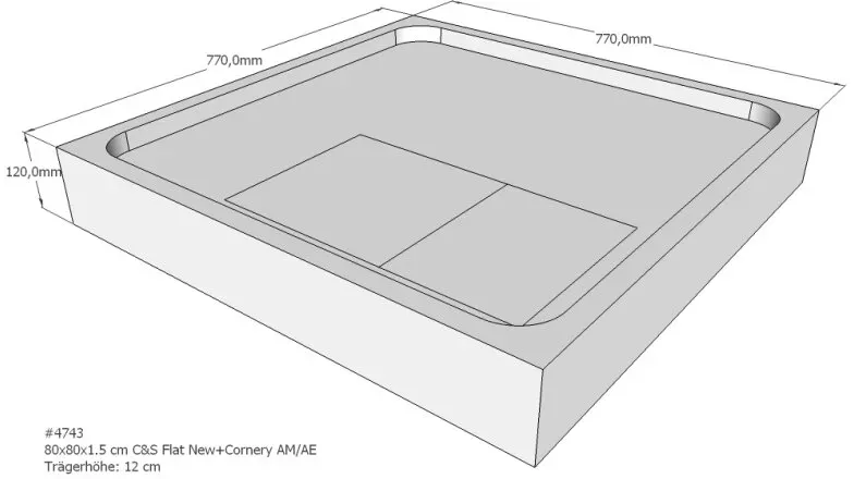 Schröder Duschwannenträger für Flat E 80x80