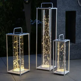 MARELIDA LED Solar Laterne mit Drahtlichterkette h: 79cm) in weiß | Gr.: onesize