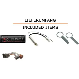 JUST SOUND best choice for caraudio Autoradio Einbaupaket Pioneer MVH-S320BT passend für VW Polo 6N/6N2 | Bluetooth USB