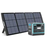 Eco Play SYD2400 Solar Generator,2048Wh LiFePO4 Batterie-Backup mit 24000W AC Ausgängen (4800W Peak), Tragbare Powerstation für Outdoor-Camping, Wohnmobil-Reisen, Hausgebrauch, Blau