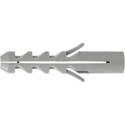 Fischer Spreizdübel S, für Beton & Vollstein, Vor- & Durchsteckmontage, Kunststoff, 2-fach-Spreizung