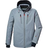 KILLTEC Herren Skijacke/Funktionsjacke mit abzippbarer Kapuze und Schneefang KSW 310 MN SKI JCKT, graumelange, L,