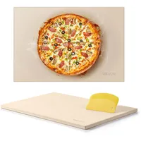 Vevor Pizzastein 508 x 355 mm Cordierit beige/braun