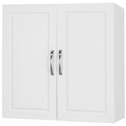 SoBuy Hängeschrank FRG231 Badschrank Küchenschrank Medizinschrank mit 2 Türen weiß