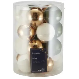 Möbel Kraft Weihnachtskugeln 20er-Set ¦ mehrfarbig ¦ Glas,Aluminium Ø: 6.0