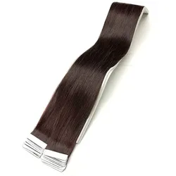 Haarwelten Deluxe Hair Extensions Echthaar-Extension Tape in Hair Echthaartapes, chocolate brown, Remy Haar für Haarextensi, 100% Echthaartresse für Extensions als Tape