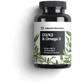 Vitamin D3 + K2 + Omega 3 – Premium K2VITAL® von Kappa 99,7+% All-Trans K2 – Premium Omega 3 in Triglycerid Form und bioverfügbares D3 – in Deutschland produziert & laborgeprüft 90 St