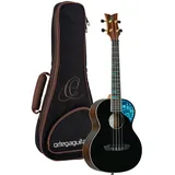Ortega Guitars Tenor Ukulele Akustisch – Ghost Series – Inklusive Gigbag – Fichte, Schwarz (RUGH-BKT)