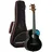 Ortega Guitars Tenor Ukulele Akustisch – Ghost Series – Inklusive Gigbag – Fichte, Schwarz (RUGH-BKT)