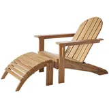 Cinas Adirondack Gartenliege 200 x 80 x 88 cm Braun